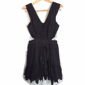 Free People Black Backless Dress